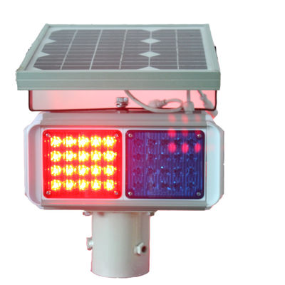 Rohs Approvel 300mm太陽動力を与えられたLEDの標識燈、赤くおよび青バイザー ライト
