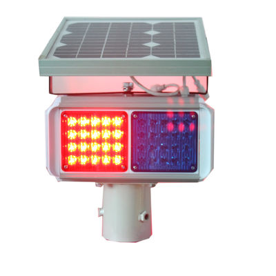 赤くおよび青の5mm LED IP55太陽動力を与えられたLEDは交通安全のためのライトを破烈させた